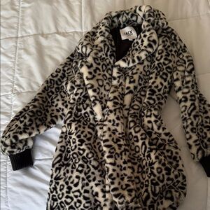 Jack by BB Dakota Black and Cream Teddy Jacket